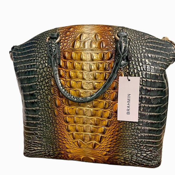Brahmin Large Duxbury Bayleaf Ombre Satchel Handbag and Ady Wallet - SOLD OUT!!! - Picture 5 of 10